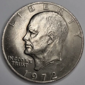 1972 P EISENHOWER IKE DOLLAR - CN-CLAD - Picture 1 of 11