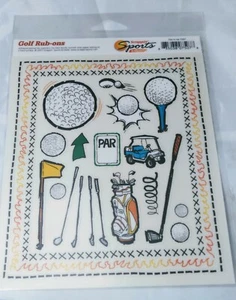 Camiseta deportiva de golf Scrappin para álbumes de recortes calcomanías para frotar transferencias artesanía - Imagen 1 de 5