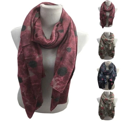 Lady Women Scarf Scarves Soft Fashion Scarf Shawl Wrap Headscarf Stole Polka Dot - Image 1 of 4
