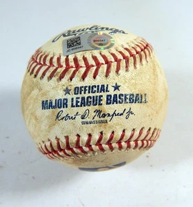 2019 Cincinnati Reds Pit Pirates Game Used Baseball Jose Peraza Grounds Out - Picture 1 of 5