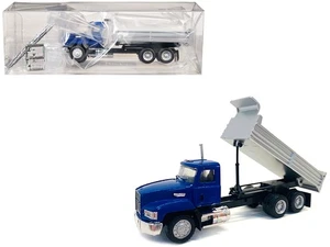 Modellino auto in plastica Mack Dump Truck blu 1/87 (HO) di Promotex - Foto 1 di 1