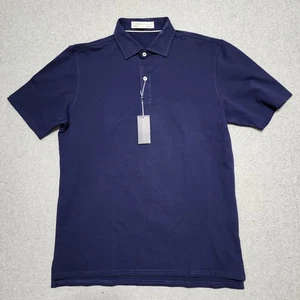 Holderness & Bourne Polo Shirt Mens Large Navy The Chapman Tailored Fit Golf New - Picture 1 of 10