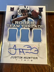 Justin Hunter 2013 Momentum Rookie Team Threads Signatures Auto RC #5 /49 Titans - Picture 1 of 7