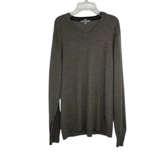 Smartwool Brown V-neck Sweater Merino Wool blend Men's size Medium - Picture 1 of 14