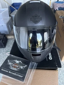 HARLEY-DAVIDSON LG BLACK HELMET WITH FULL VISOR 98226-11VM-OOOL W/COVER NEW - Foto 1 di 9