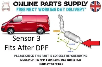 Exhaust Gas Temperature Sensor For Ford Transit 2.2TDCi MK8 After DPF Sensor 3 - Image 1 of 4