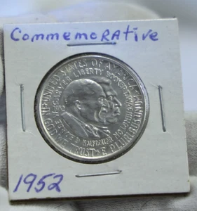1952  US Washington Carver Half 50C Unc (Cleaned) - Picture 1 of 2