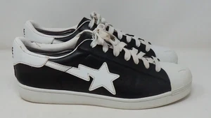 A Bathing Ape Bape Sta Patent Leather Black White Size 10 - Picture 1 of 12