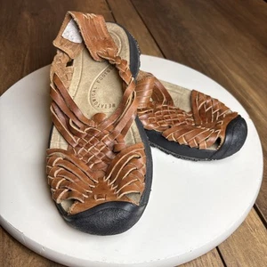 Sandali donna Keen Rosarita con cinturino sul retro in pelle intrecciata marrone taglia 7 - Foto 1 di 12