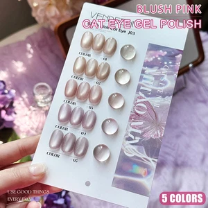 5 Farben Nagellack Set Magnetisch UV LED Soak Off Gel Lack Cat Eye Gel  - Bild 1 von 21