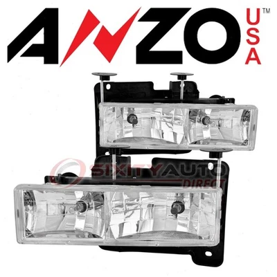 AnzoUSA Headlight Set for 1992-1999 Chevrolet C2500 Suburban - Electrical ox Foto 1 de 4