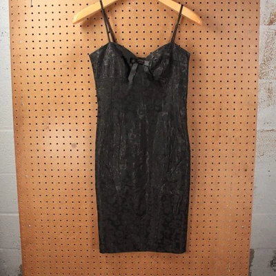 Minivestido de colección y2k BETSEY JOHNSON lunares ceñido al cuerpo fiesta cóctel talla 4 etiquetas Foto 1 de 4