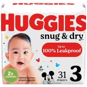 Pañales secos ajustados Huggies talla 3 31 unidades a prueba de fugas sin fragancia Disney - Imagen 1 de 13