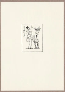 Exlibris - THOMAS SCHLEUSING - Unsigned - Naughty/Risque Sexlibris Couple - Bild 1 von 1