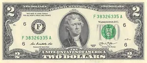 USA / $2 Atlanta / Ga Series of 2013 6th. dist. Circulated Banknote G33 - Picture 1 of 2