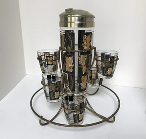 Vintage Mid-Century Modern 1950er-60er Jahre Brille und Shaker in Metallgestell. - Bild 1 von 12