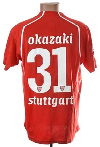 CAMISETA DE FUTBOL VISITANTE VFB STUTTGART 2004/2005 TALLA L FIRMADA #31 OKAZAKI - Imagen 1 de 12