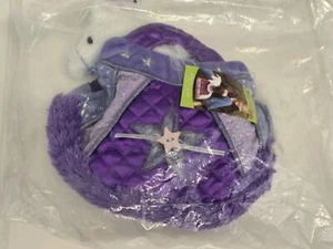*Sassy Pet Saks By Douglas - Girl's Purple Purse Tote with Handles / White Horse - Picture 1 of 6