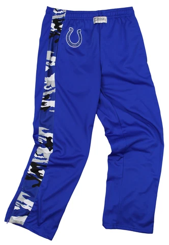 Zubaz Men's NFL Indianapolis Colts Camo Print Stadium Pants Cover