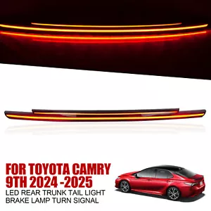 For Toyota Camry 9th 2024-2025 LED Rear Trunk Tail Light Brake Lamp Turn Signal - Picture 1 of 20