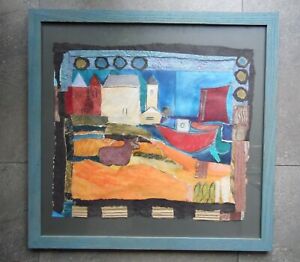 Aldeburgh Beach Compilation. Annabel Ridley Original Painting + Collage