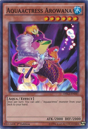 Aquaactress Arowana [DRL2-EN041] Super Rare Lightly Played 1st Edition - Yugioh  - Image 1 of 1