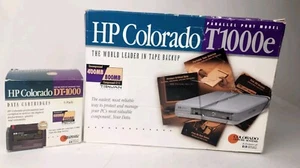 Vintage HP Colorado T1000e Travan External Tape Drive, 5 DT-1000 Data Cartridges - Picture 1 of 15