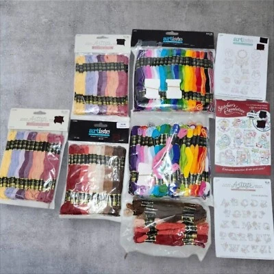 Artiste Cross Stitch 6 Strand Floss Approx. 300+ Skeins 3 Iron on Transfers  - Image 1 of 4