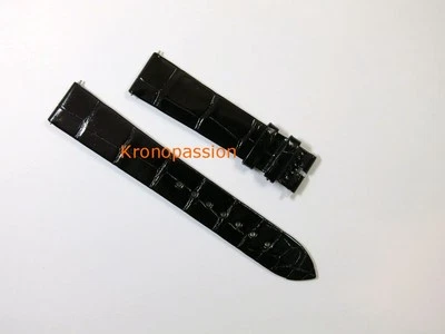 Jaeger-LeCoultre Black Shiny Alligator Strap 16mm by 14mm Short Size OEM New ! - Image 1 of 3