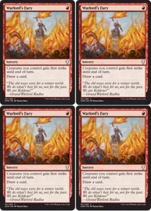 MTG - 4x WARLORD'S FURY - Dominaria (C) - Bild 1 von 1