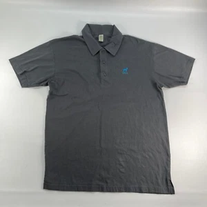 Royal Apparel Polo Shirt Mens Medium Grey Organic Cotton Split Hem Made in USA - Picture 1 of 10