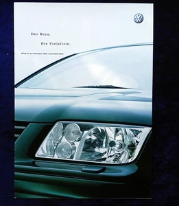 VW Bora Preisliste v. 02.07.2001 Modelljahr 2002 - Picture 1 of 1