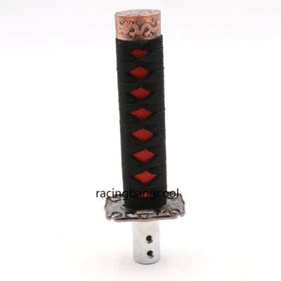 Perilla de cambio de espada samurai negra de carreras de 15 cm Katana perilla de cambio de engranaje de metal Foto 1 de 4