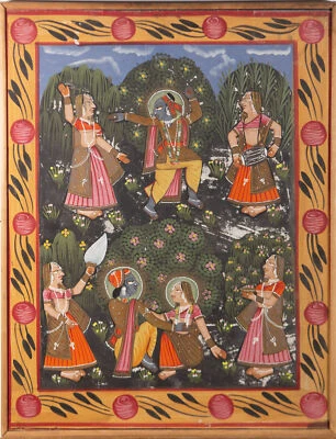 Gouache del siglo XX - Bailando deidades Foto 1 de 4