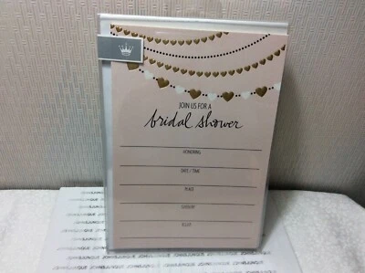 HALLMARK INVITACIONES DE DUCHA NUPCIAL Nuevo en carcasa de plástico 10 invitaciones-10 sobres Foto 1 de 2