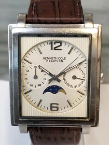 ORIGINAL KENNETH COLE REACTION MULTIFUNTION QUARTZ KC1372 MEN'S FULL WORKING - Picture 1 of 22
