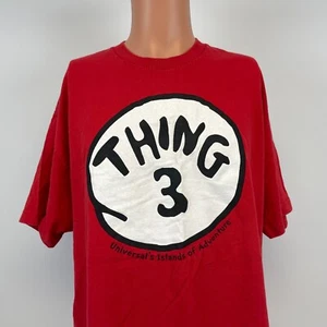 Universal Studios Dr Seuss Cat In The Hat Thing 3 T Shirt Vtg Y2K Orlando XL - Picture 1 of 4