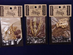 3 Pkgs Eco Africa Handmade Plant Paper Scrapbook Embellishments Cards Crafts 8G - Picture 1 of 5