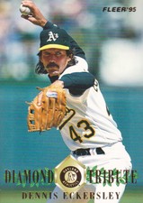 1995 Fleer Update Baseball Diamond Tribute #5 Dennis Eckersley Athletics
