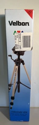 Velbon Videomate 404, Trípode Ajustable, Ligero, Plateado, Nuevo En Caja Foto 1 de 4