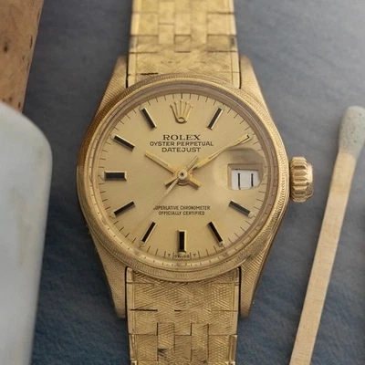 Rolex President 1970 oro amarillo macizo 18k 6520 - pulsera de malla Foto 1 de 4