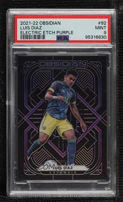 2021-22 Panini Obsidian Electric Etch Purple /30 Luis Diaz #92 PSA 9 MINT - Image 1 of 2