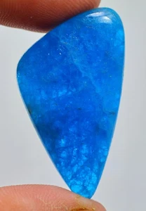 41 Ct 6X21X38 mm Natural Translucent Neon Apatite Fancy Cabochon Gemstone HN-220 - Picture 1 of 1