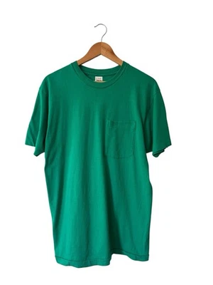 Vintage BVD Blank Green Pocket T Shirt Men’s Large USA Single Stitch - Image 1 of 3