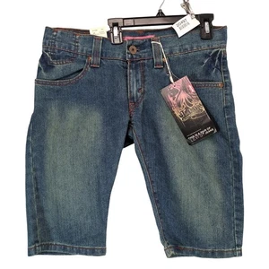 Neu mit Etikett Levi's Jeans Shorts Junior 11 Vintage Y2K 2006 34 x 12" niedriger Bund Herz Retro - Bild 1 von 10