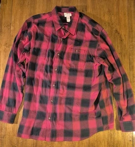 Herren Blue Mountain Flanellhemd XL klassisch rot und schwarz kariert Hemd - Bild 1 von 8