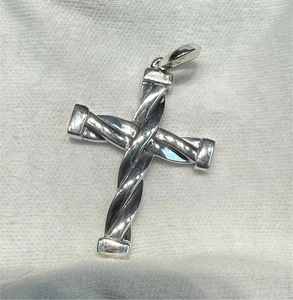 David Yurman .925 Sterling Silver Helios Cross Pendant For Men - Picture 1 of 4