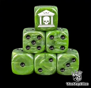 Green cadian guard for grimdark sci fi tabletop wargames D6 defense war dice - Picture 1 of 5