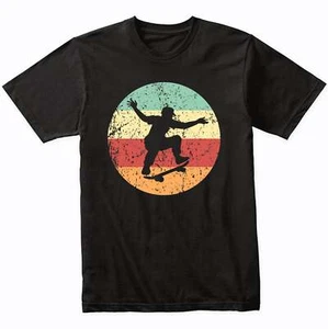 Skateboarder Skateboarding Skater Ollie Retro Skateboard T-Shirt - Retro Colors - Picture 1 of 5