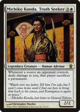 Michiko Konda, Truth Seeker Saviors of Kamigawa HEAVILY PLD Rare CARD ABUGames